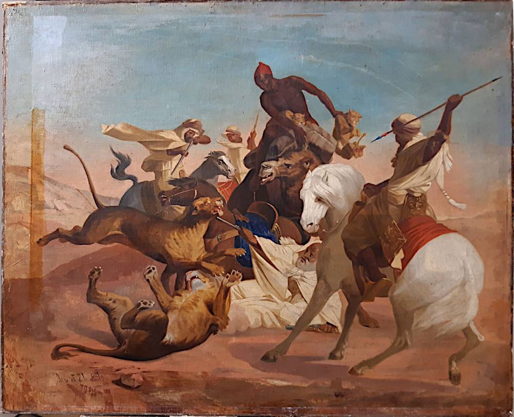 huile sur papier marouflé sur toile -horace vernet